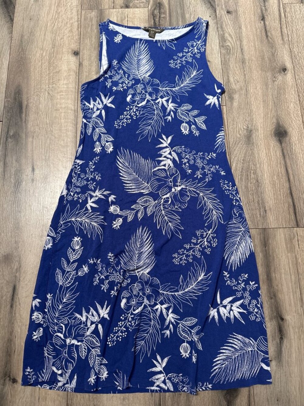 Tommy Bahama Womens Blue Bossa Nora Blooms Tambour Sleeveless Floral Print Dress - Picture 1 of 7